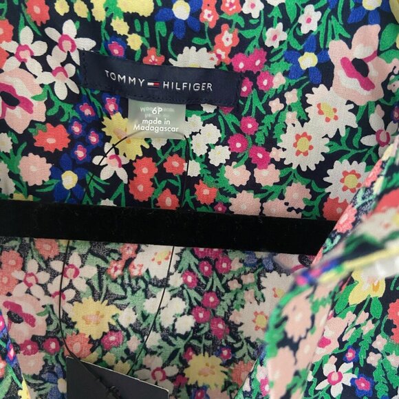 NWT Tommy Hilfiger Floral Sleeveless Button Down Cotton Mini Dress Sz 6 Petite - Picture 6 of 11